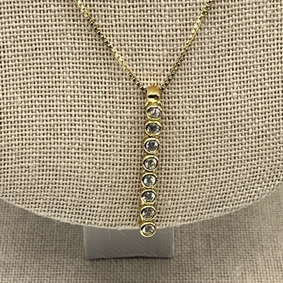 Vintage Sterling Silver & CZ Necklace - Estate Collection, Stamped 925 - Picture 8 of 17